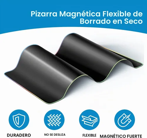 Vista 3 de MaxGear - Pizarra magnética para refrigerador de 12 x 8 pulgadas, color negro, paquete de 5