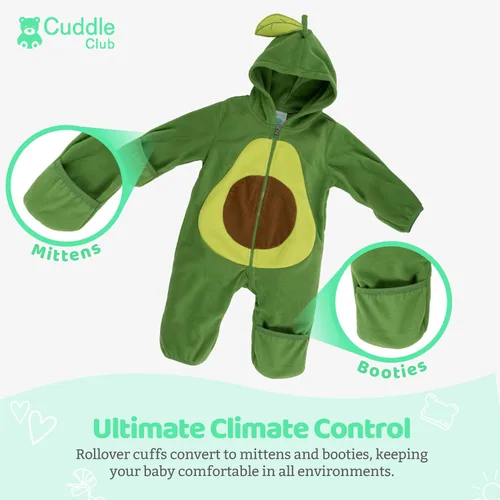 Vista 118 de Enterizo de vellón para bebé, rómper de una sola pieza con capucha para niños, ropa para exteriores, chaqueta infantil