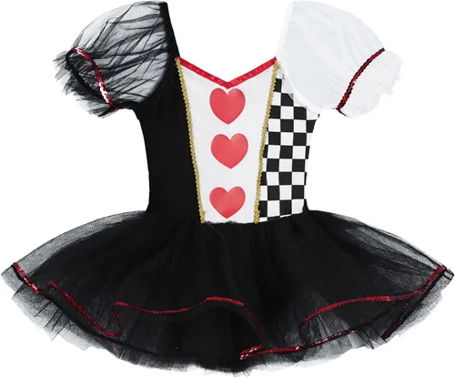 Vista 3 de Disfraz de Reina Pequeña para Niñas de Ballet Danza, Tutú, Vestido de Corazón de Amor para Fiesta