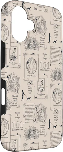 Vista 3 de Funda con estampado de libro vintage para iPhone 16 Disney 101 Dálmatas