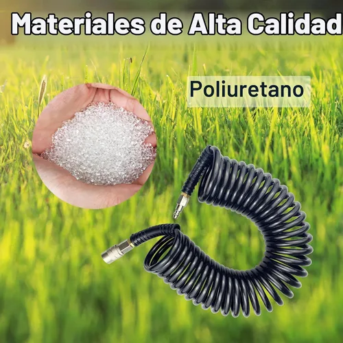 Vista 8 de Darnassus Manguera de aire de retroceso de poliuretano, manguera de compresor de aire con accesorios giratorios de 1/4 pulgadas, para industrial