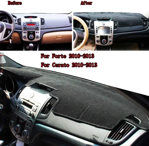 Vista 2 de LEFEDA Para KIA Forte Cerato 2009-2012 2013, Car Dashmat TD Dashboard Cover Mat Mat Rug Parasol Alfombra Accesorios