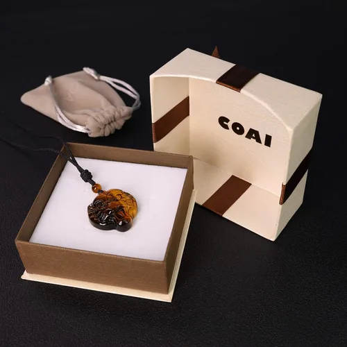 Vista 7 de AMORWING - Collar con colgante de tigre de piedra de ojo de tigre