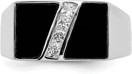 Vista 5 de ICE CARATS Anillo de plata de ley 925 para hombre, circonita cúbica, circonita cúbica, piedras preciosas para hombre, joyería fina para papá