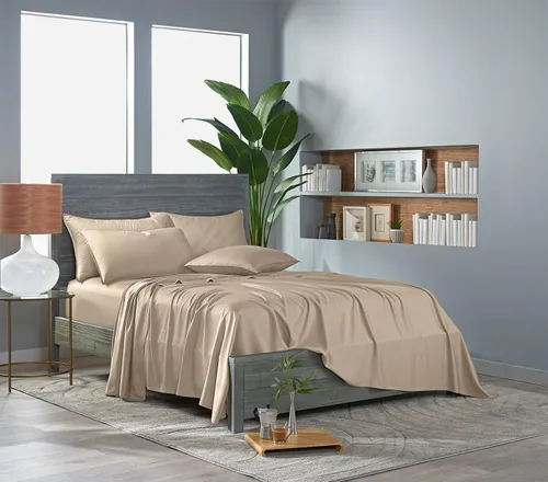Vista 3 de Pure Bamboo Sábanas Twin, Juego de Sábanas de Cama de Viscosa 100% Orgánica Genuina Derivada de Bambú, Lujosamente Suaves y Refrescantes, Doble