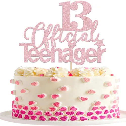Vista 10 de 1 pieza de decoración de pastel de cumpleaños para adolescentes de 13 años, decoración de pastel de cumpleaños para adolescentes de 13 años