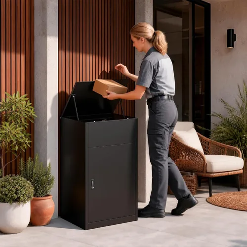 Vista 7 de STANI Caja de entrega de paquetes de 33" para cajas de envío de paquetes
