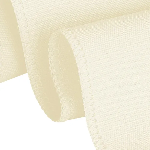 Vista 3 de LTC LINENS Mantel rectangular de poliéster marfil de 90 x 132 pulgadas