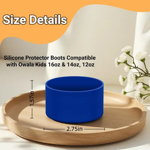 Vista 3 de 2 botas protectoras de silicona compatibles con Owala Kids de 16 onzas y 14 onzas, accesorios para 12 onzas, antideslizantes, resistentes a