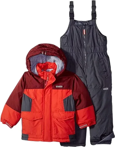 Vista 10 de OshKosh B'Gosh Conjunto de chaqueta de esquí y peto de nieve para niños Azul