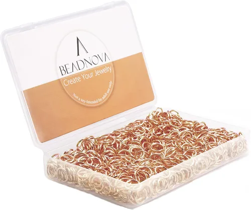 Vista 10 de BEADNOVA Anillos de salto negros de 0.157 in para hacer joyas, anillos abiertos para llaveros y reparación de collares (300 unidades)