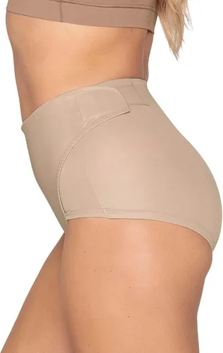 Vista 2 de Bragas posparto con control de abdomen ajustable, banda para el vientre para maternidad, ropa interior con sección C, Negro