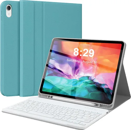 Vista 13 de Funda de teclado para iPad Pro de 12.9 pulgadas (modelo antiguo) 2015 1ª/2017 2ª generación - Teclado Bluetooth inalámbrico recargable, desmontable