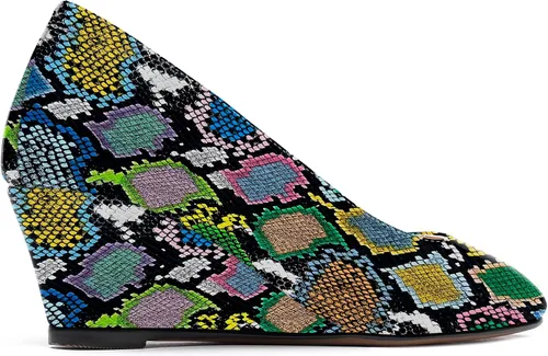 Vista 5 de WAYDERNS Zapatos de tacón bajo con punta cuadrada de charol para mujer, 2 pulgadas