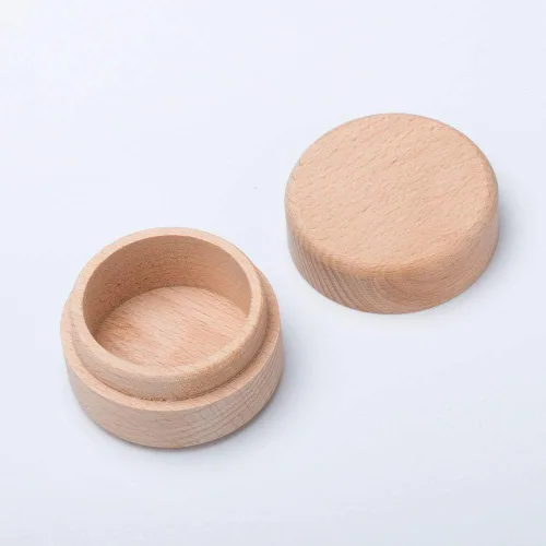 Vista 6 de Vctitil Caja de almacenamiento Redonda de madera Mini caja de madera redonda, Mini caja de madera de almacenamiento, Caja de madera