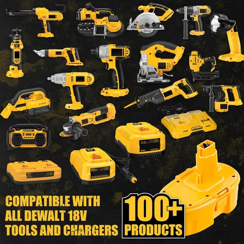 Vista 6 de VANON Reemplazo Ni-Mh de 4.8Ah para batería Dewalt de 18 V DC9096 DC9098 DC9099 DE9038 DE9095 DE9096 DW9095 DW9095 DW9096 DW9098 Baterías 2 paquetes