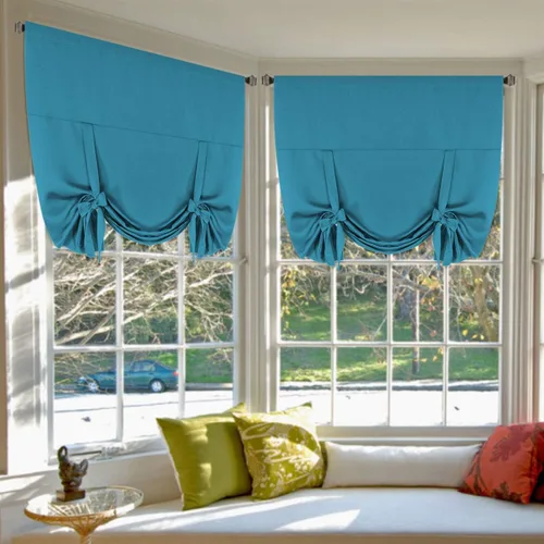 Vista 13 de H.Versailtex Estor Enrollable Borgoña para Ventana Pequeña con Aislamiento Térmico de Ahorro de Energía Panel de Cortina Corta con Bolsillo