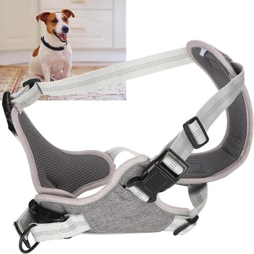 Vista 4 de Adjustable No Pull Dog Harness, Reflective Chest and Back Vest Harness for Medium and Large Dogs, Padded Anti Pull Outdoor Walking Harness with 360°