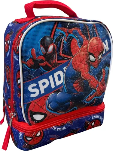 Vista 2 de Fast Forward Marvel Spider-Man - Lonchera aislada con doble compartimento (azul y rojo)