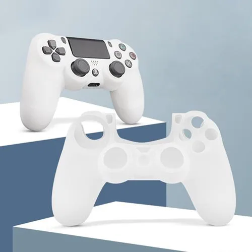 Vista 2 de OSTENT Funda protectora de gel de silicona suave para Sony Playstation 4 PS4 Controller Color Blanco