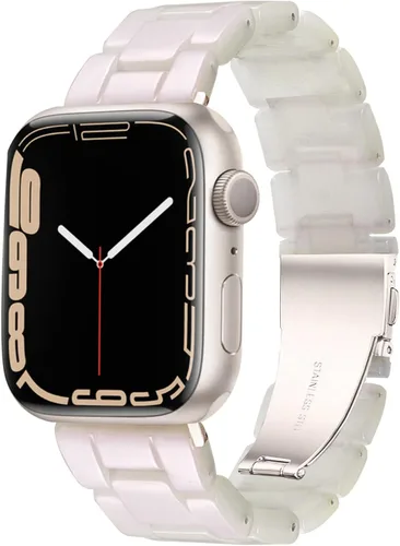 Vista 10 de HOPO Compatible With Apple Watch Band Thin Lightweight Resin Strap Bracelet Fashion Wristband Replacement For iWatch Bands Series Ultra 11 10 9 8 7