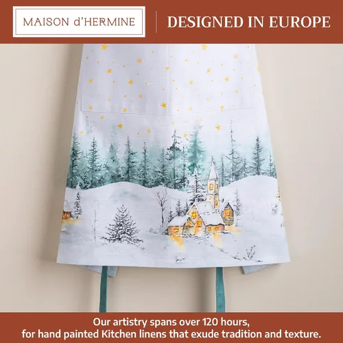 Vista 152 de Maison d' Hermine Delantales para mujer con bolsillo, 100% algodón (27.50 x 31.50 pulgadas)