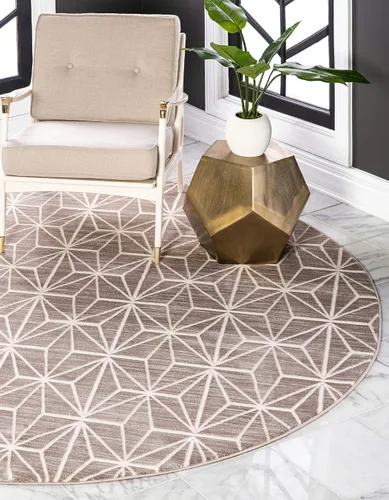 Vista 28 de Unique Loom Uptown Collection by Jill Zarin Collection - Alfombra geométrica moderna azul (1' 8 x 1' 8)