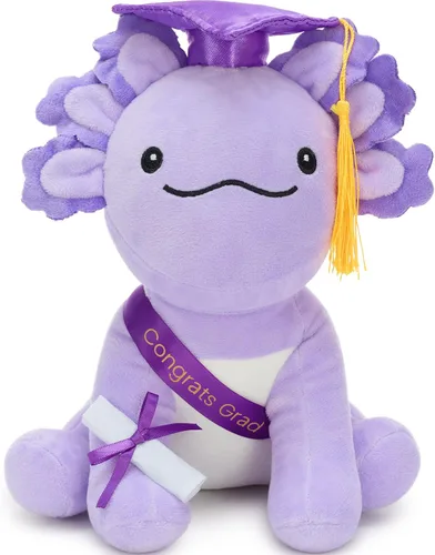 Vista 9 de Tezituor Juguete de peluche de ajolote de graduación 2026, bonito animal de peluche de graduación de 8 pulgadas, regalo para niños y niñas