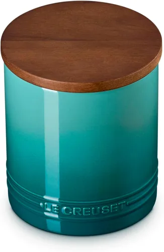 Vista 15 de Le Creuset Signature Salero y Recipiente de Almacenamiento con Tapa de Madera, 26 oz., Cerise
