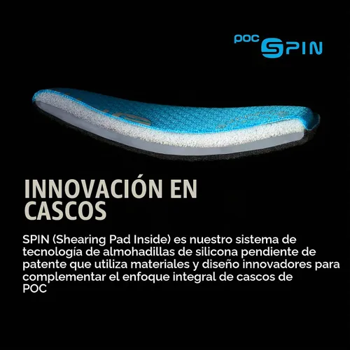 Vista 7 de POC, Ventral Air Spin NFC - Casco de bicicleta para ciclismo de carretera, uranio negro/hidrógeno blanco, talla L