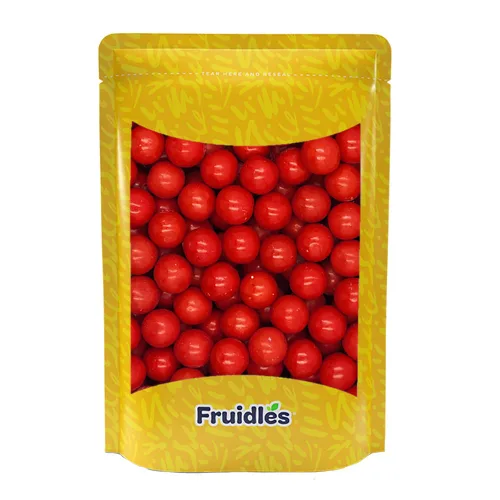 Vista 6 de Fruidles Bolas de goma de mascar de canela caliente, golosinas saborizadas para bufé, recambios de tamaño de máquina, certificado Kosher Parve, 1