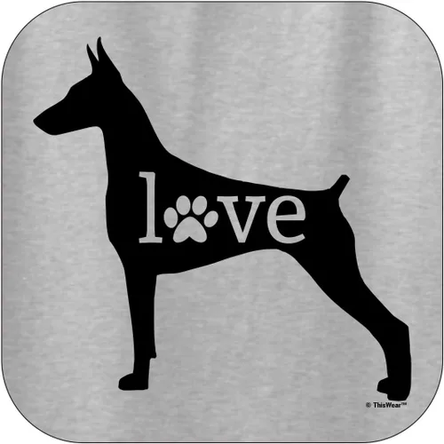 Vista 2 de Doberman Love Dog Paw Prints - Sudadera con capucha
