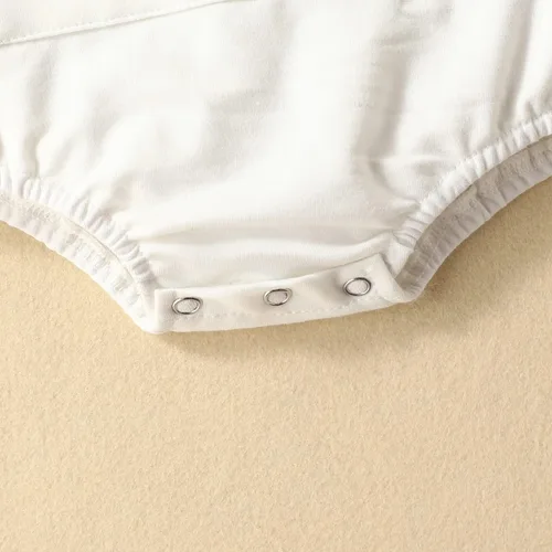 Vista 6 de Ropa de otoño para bebé recién nacido sudadera con capucha de gran tamaño mameluco con broches