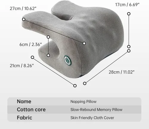 Vista 5 de xiaomubiao Almohada de Reposacabezas para Silla de Oficina Almohada de Cuello Espuma Viscoelástica Ergonómica Almohada de Escritorio para Siesta