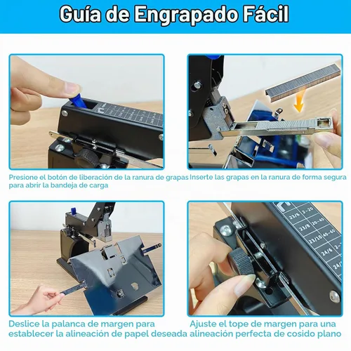 Vista 4 de RAYSON SH-03 - Engrapadora resistente 2 en 1, 60 hojas, 30 hojas Manual heavy-duty stapler supports flat stapling up to 60 sheets and saddle