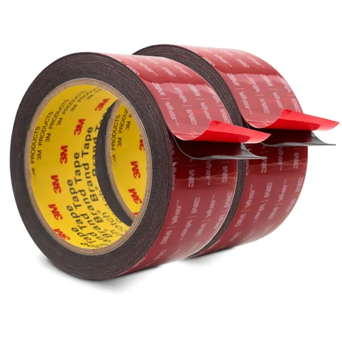 Vista 25 de Cinta adhesiva de doble cara resistente de 1/4 pulgada x 4.7 metros, cinta adhesiva de montaje de espuma impermeable 5925 para automotriz, tira