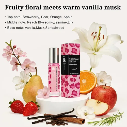 Vista 3 de DIBALA Perfume de Feromonas para Mujeres, Aceite de Perfume Roll On Natural de Larga Duración 10ml (0.34 fl oz)