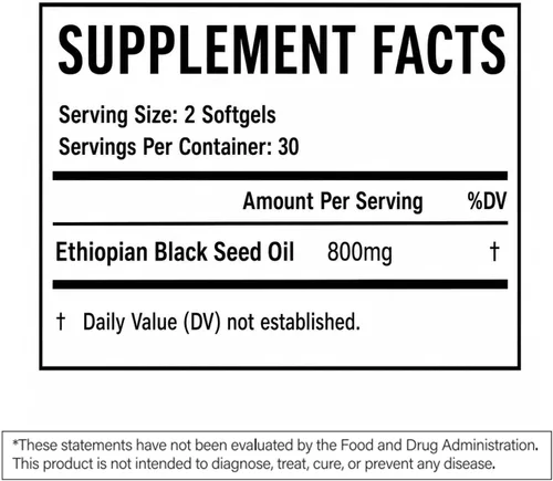 Vista 7 de Aceite de semilla negra etíope puramente nutritiva, sin OMG, sin gluten, 60