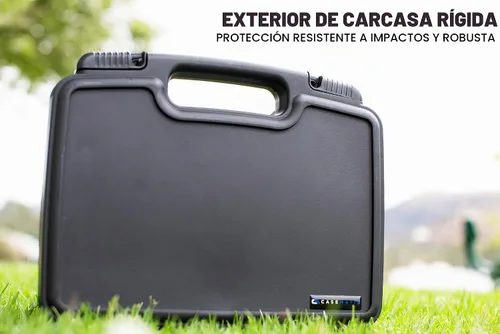 Vista 8 de CASEMATIX - Funda rígida de 12 pulgadas con espuma, almacenamiento rígido personalizable para electrónica, micrófonos, grabadoras y proyectores