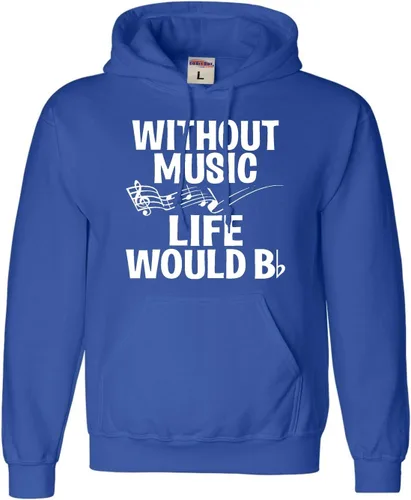 Vista 20 de Go All Out Sudadera con capucha para hombre y mujer sin música Life Would B Flat Funny Music Lovers Granate