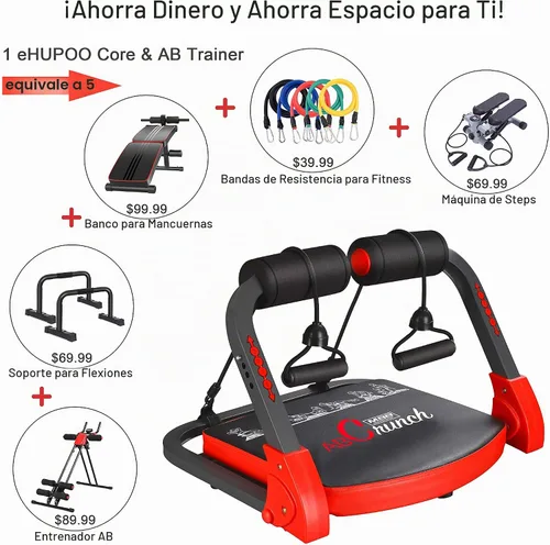 Vista 6 de Máquina de Entrenamiento Abdominal, Equipo de Entrenamiento de Cuerpo Completo, Equipo de Ejercicios de Abdominales para Hacer Sentadillas en Casa