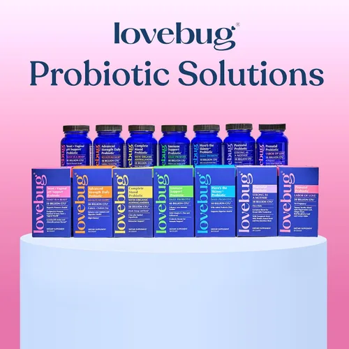 Vista 8 de LOVEBUG Probiótico prenatal Ayuda con las náuseas, la acidez estomacal y la digestión Ayuda al microbioma del bebé Variedad múltiple de 20 mil
