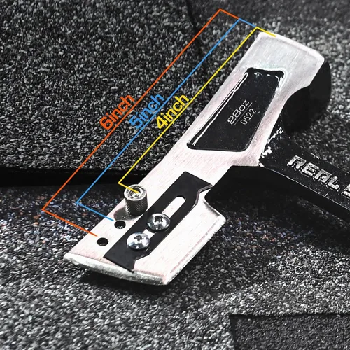 Vista 5 de Real Steel Martillo de acero para techos de 28 onzas con mango de goma (0522), plateado y negro