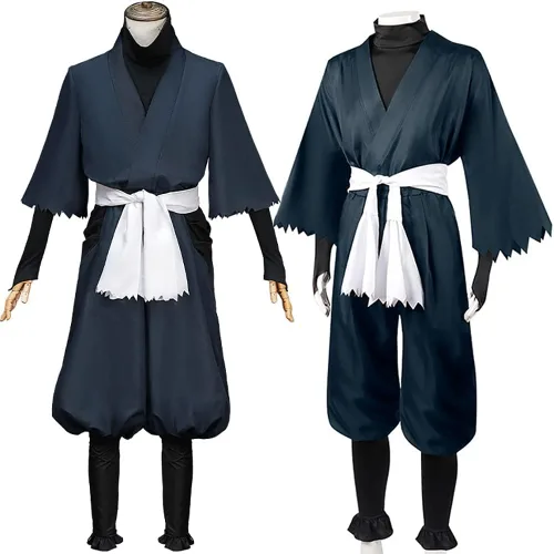 Vista 2 de Jigoku Raku Sagiri Yamada Cosplay Gabimaru Cosplay traje Yuzuriha uniforme kimono conjunto completo