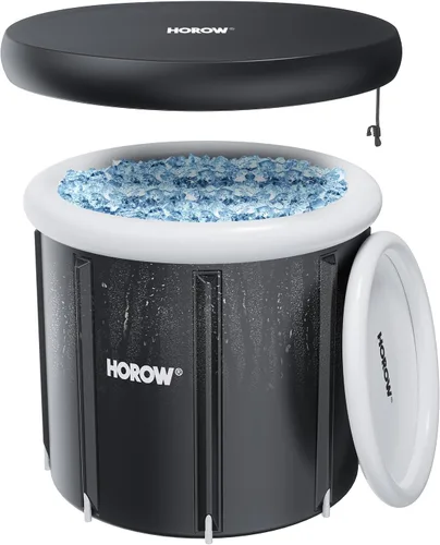 Vista 10 de HOROW Bañera de hielo ovalada extragrande para atletas, 100 galones, portátil, para recuperación y terapia de agua fría, bañera de hielo
