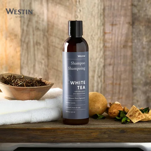 Vista 7 de Westin Champú de aloe de té blanco, champú lleno de vitaminas y antioxidantes para todo tipo de cabello, aroma a aloe de té blanco, 8 onzas