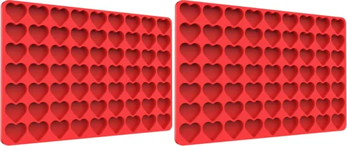 Vista 7 de Moldes de Chocolate en Forma de Corazón Pequeños de Silicona, Moldes de Gomita en Forma de Corazón de Silicona con Raspador (S)