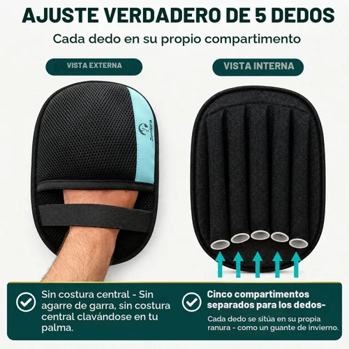 Vista 2 de Guante removedor de pelo de mascotas para perros y gatos, removedor de pelo