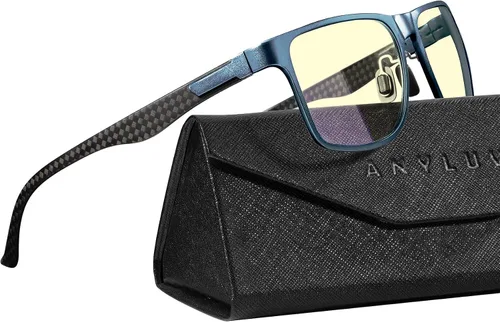 Vista 44 de ANYLUV Blue Light Glasses Men, Relieve Eyestrain and Eye Protection, Al-Mg Metal Computer Blue Light Blocking Glasses