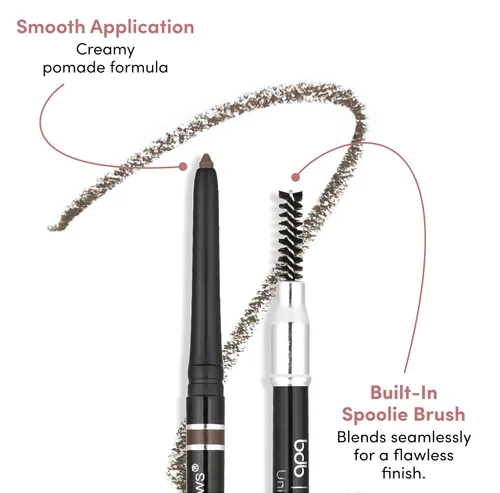 Vista 5 de Billion Dollar Brows Lápiz universal para cejas: diseño de doble punta con punta de precisión y espiral, acabado mate, impermeable, fácil de usar
